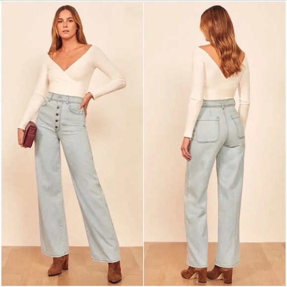 Reformation Olive Wide Leg High Rise Jean - Picture 5 of 16